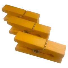 Oversized Postmodern Clothespin Clip Messenger Memo Note Holder wall Hanging