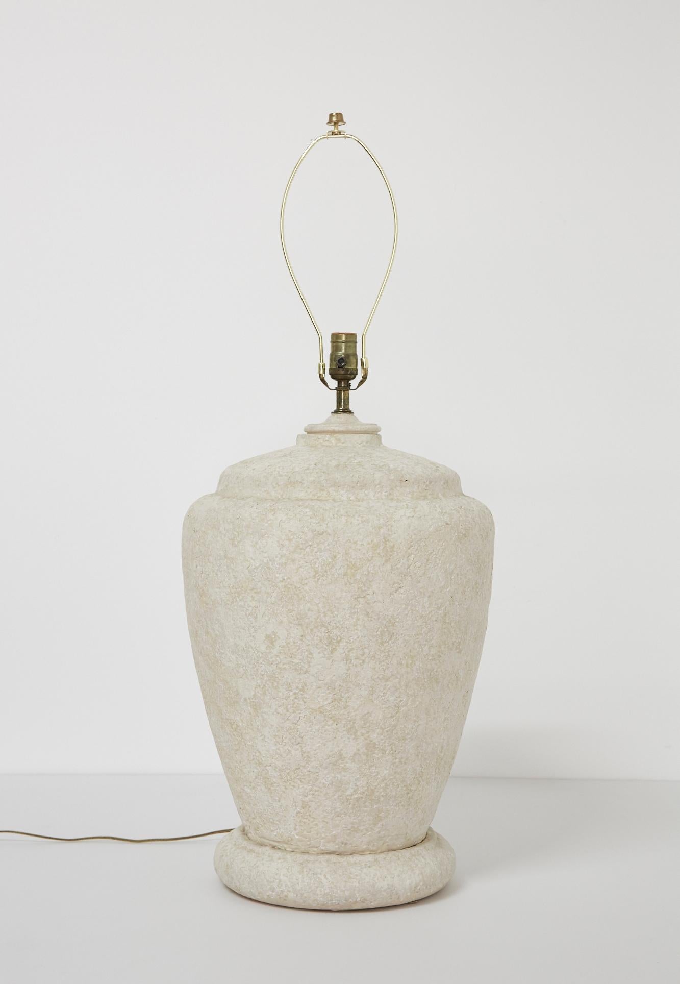 Post-Modern Oversized Postmodern Textured Ceramic Table Lamp, 1990s For Sale