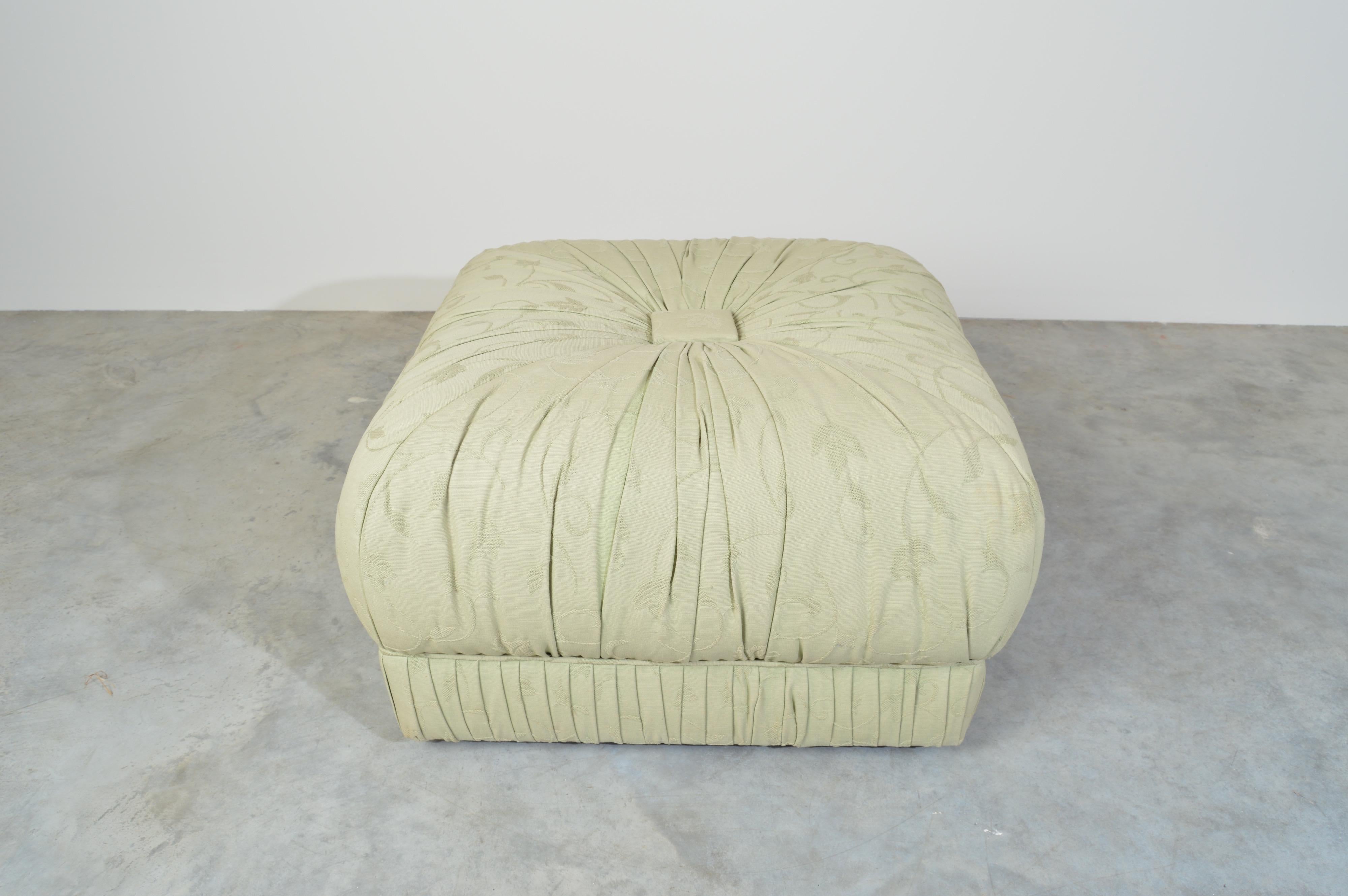 American Oversized Pouf Ottoman on Casters by Pace Collection