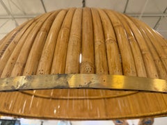 Oversized Rattan Umbrella Style Dome Pendant Light
