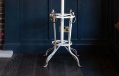 Oversized Revolving Brass & Wrought Iron Coat Hat and Umbrella Stand circa 1940s