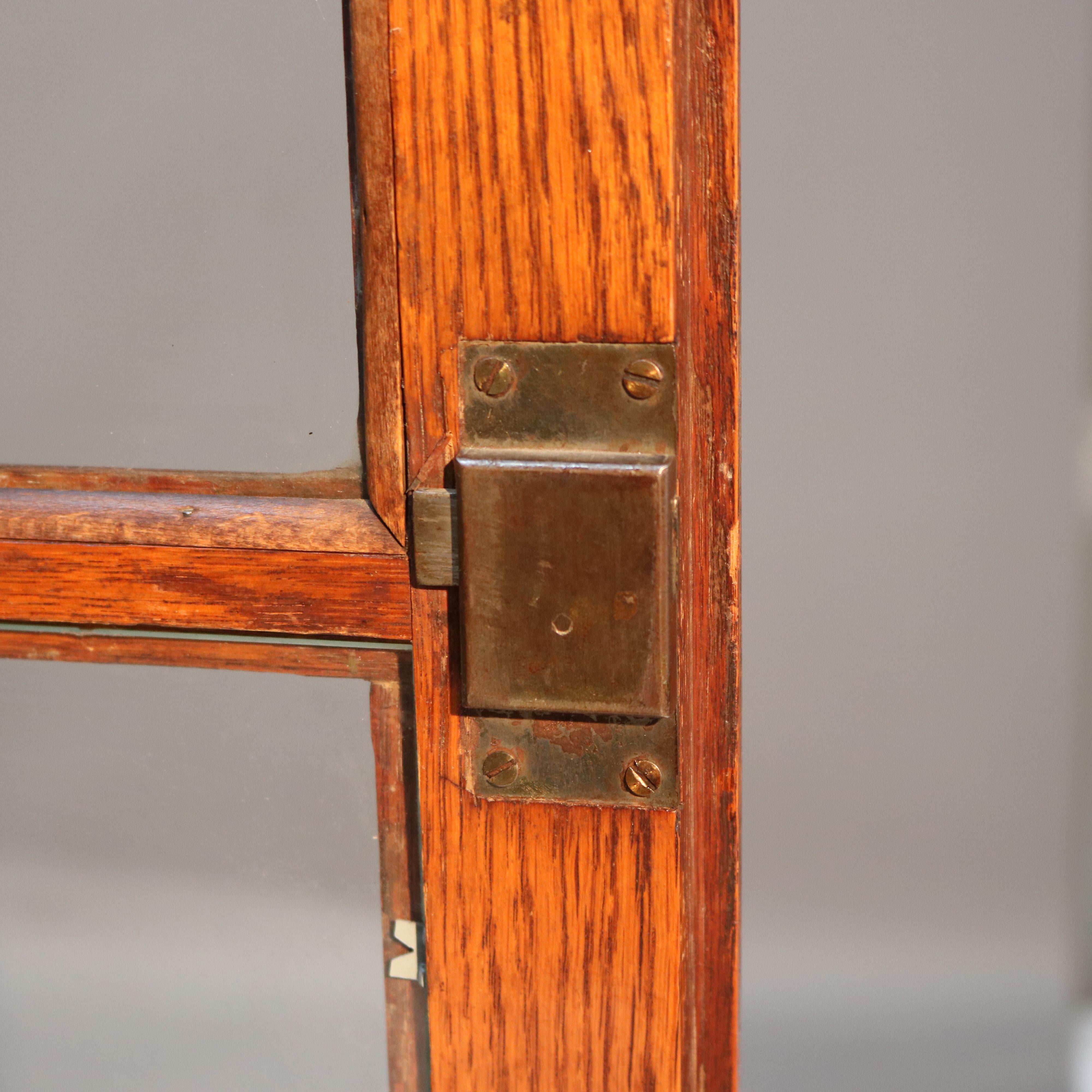 Bibliothèque surdimensionnée en chêne sculpté RJ Horner à deux portes et un tiroir vers 1910 en vente 9