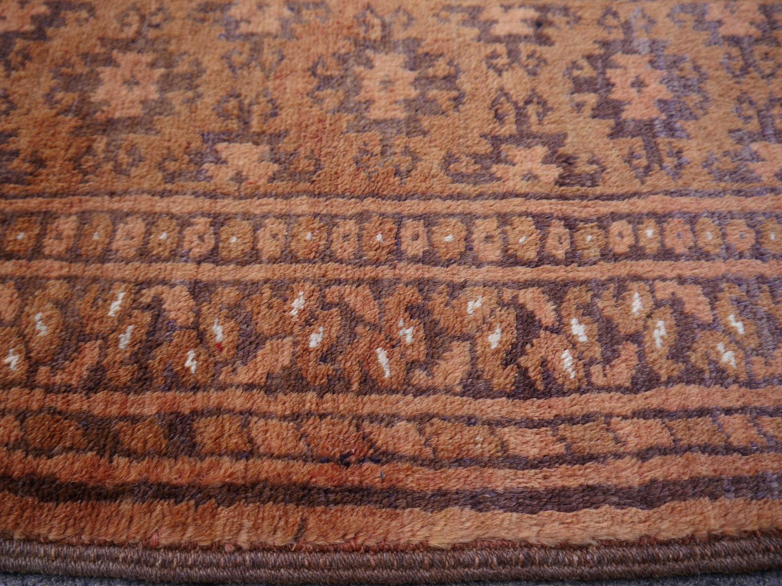10 x 13 ft Oversized Rug Ersari Tribal Turkoman Hand Knotted Semi Antique Carpet For Sale 2