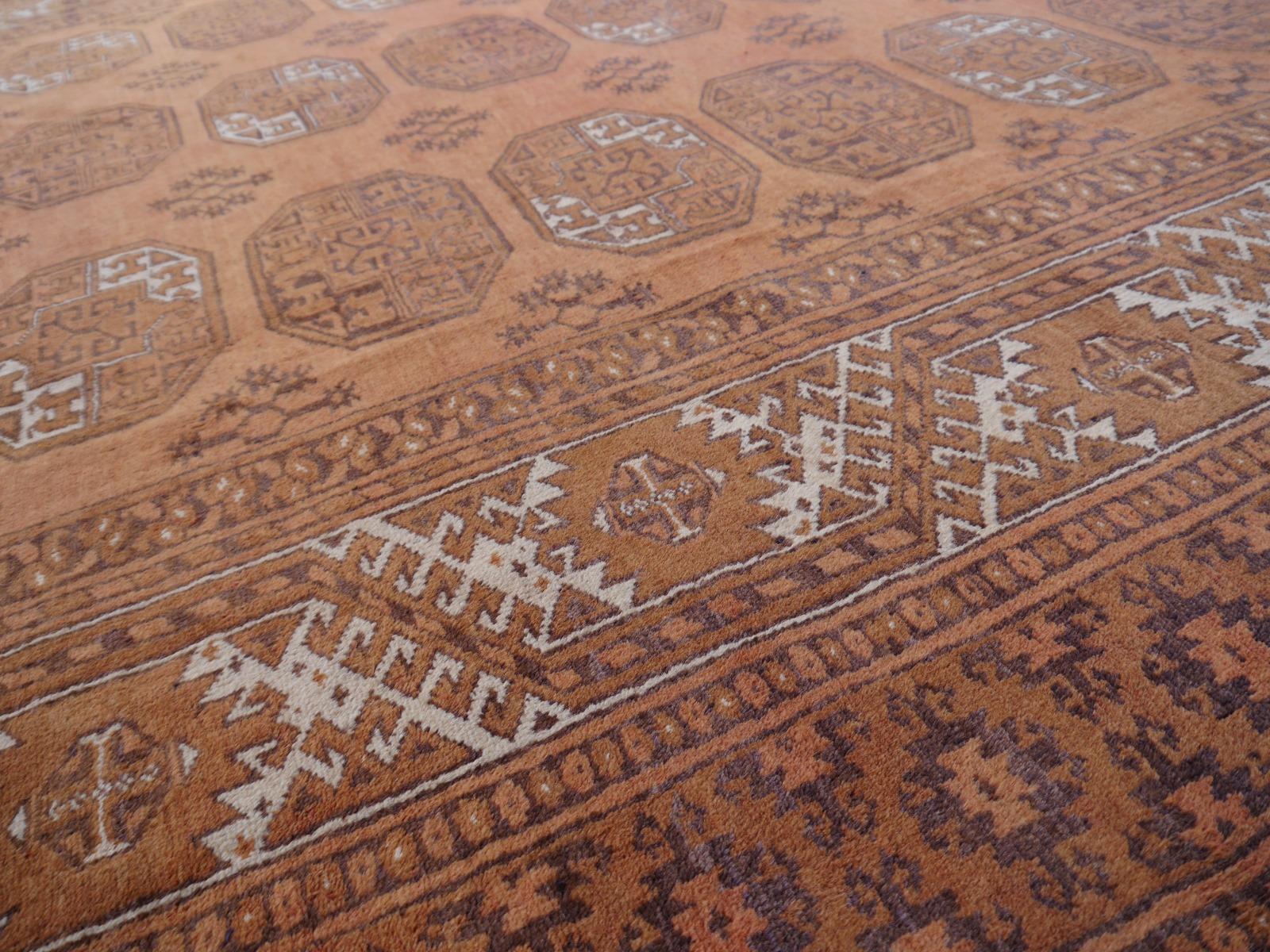 10 x 13 ft Oversized Rug Ersari Tribal Turkoman Hand Knotted Semi Antique Carpet For Sale 3