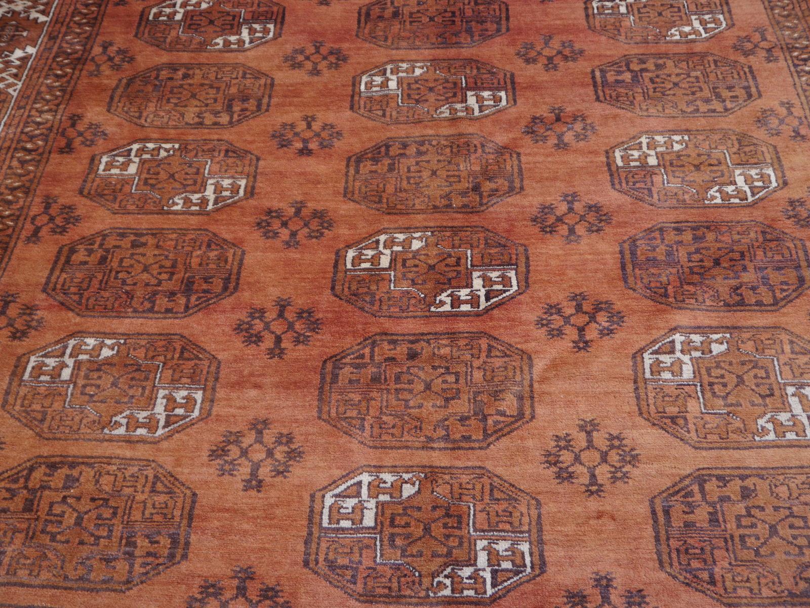 10 x 13 ft Oversized Rug Ersari Tribal Turkoman Hand Knotted Semi Antique Carpet For Sale 7