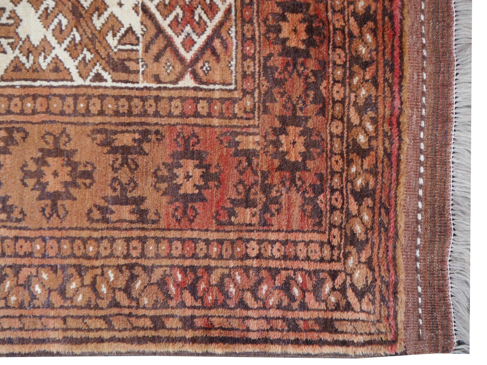 Tappeto Ersari Tribale Turkoman annodato a mano semi-antico 10 x 13 piedi in vendita 11