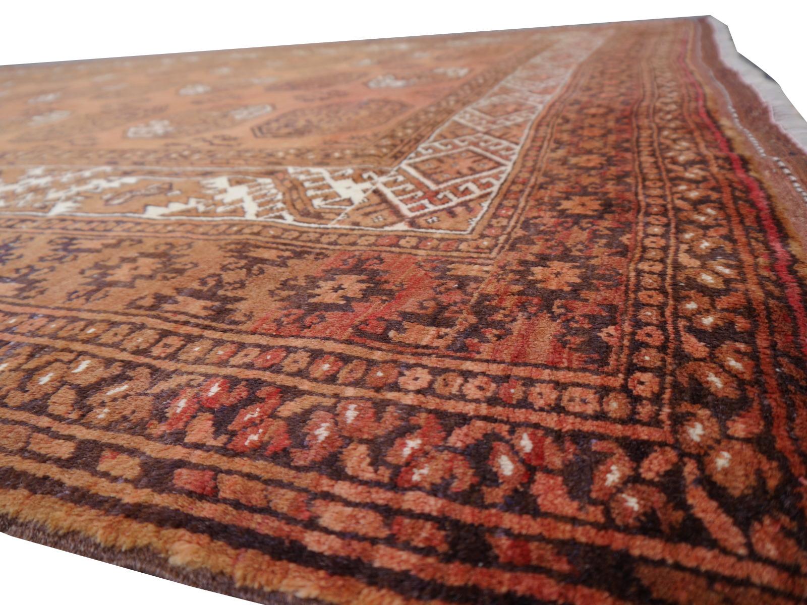 10 x 13 ft Oversized Rug Ersari Tribal Turkoman Hand Knotted Semi Antique Carpet For Sale 11