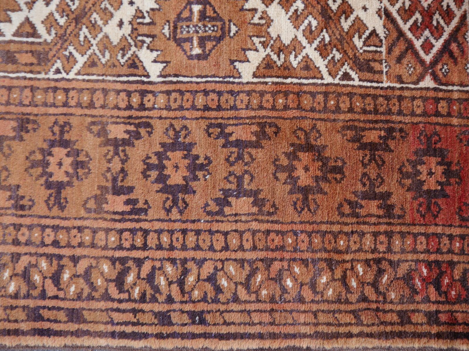 10 x 13 ft Oversized Rug Ersari Tribal Turkoman Hand Knotted Semi Antique Carpet For Sale 12