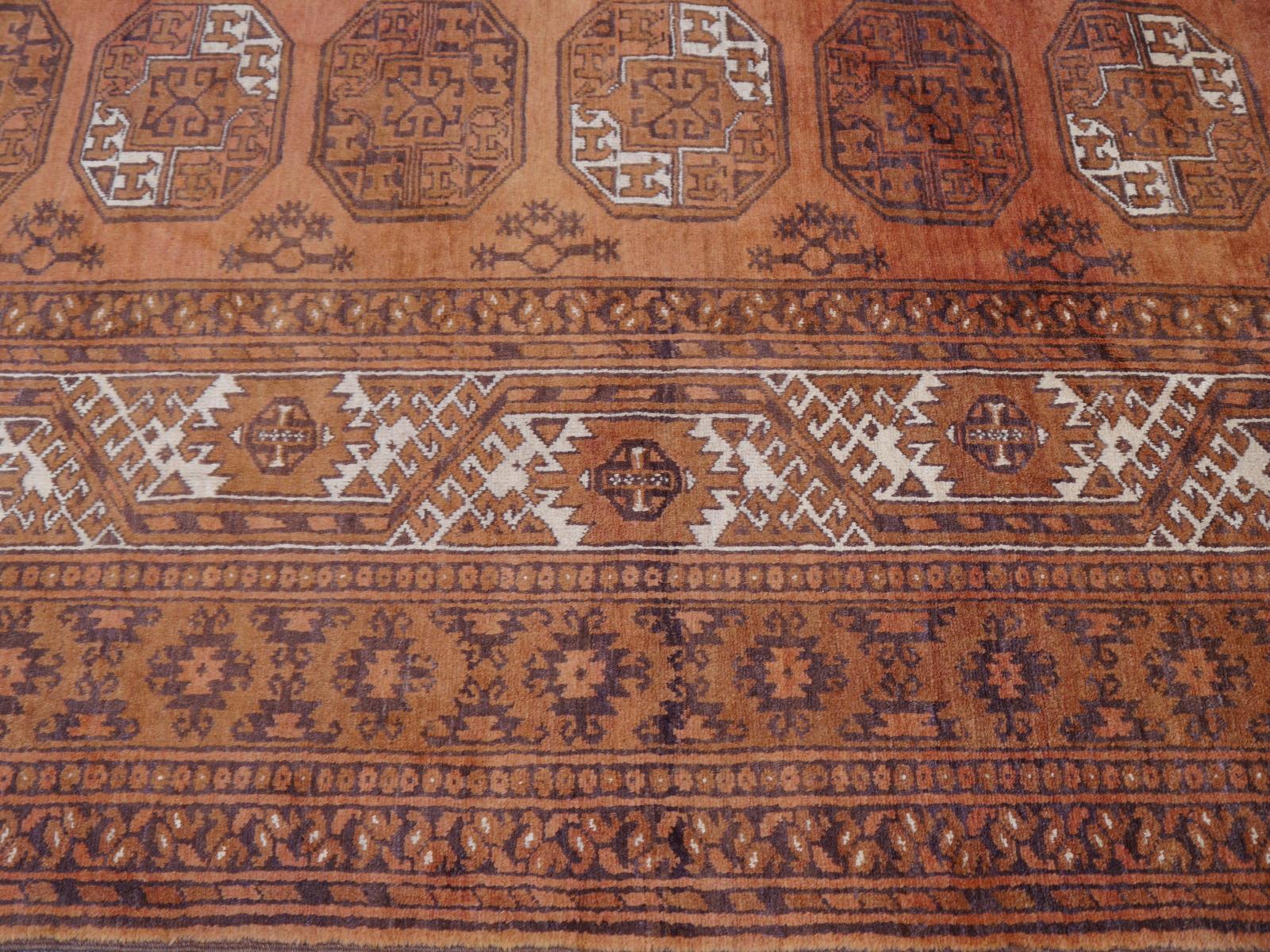 10 x 13 ft Oversized Rug Ersari Tribal Turkoman Hand Knotted Semi Antique Carpet In Good Condition For Sale In Lohr, Bavaria, DE