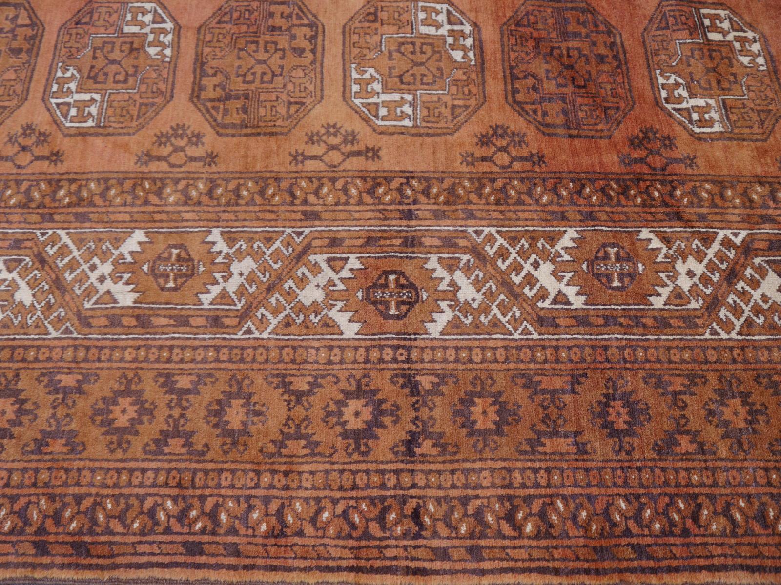XX secolo Tappeto Ersari Tribale Turkoman annodato a mano semi-antico 10 x 13 piedi in vendita
