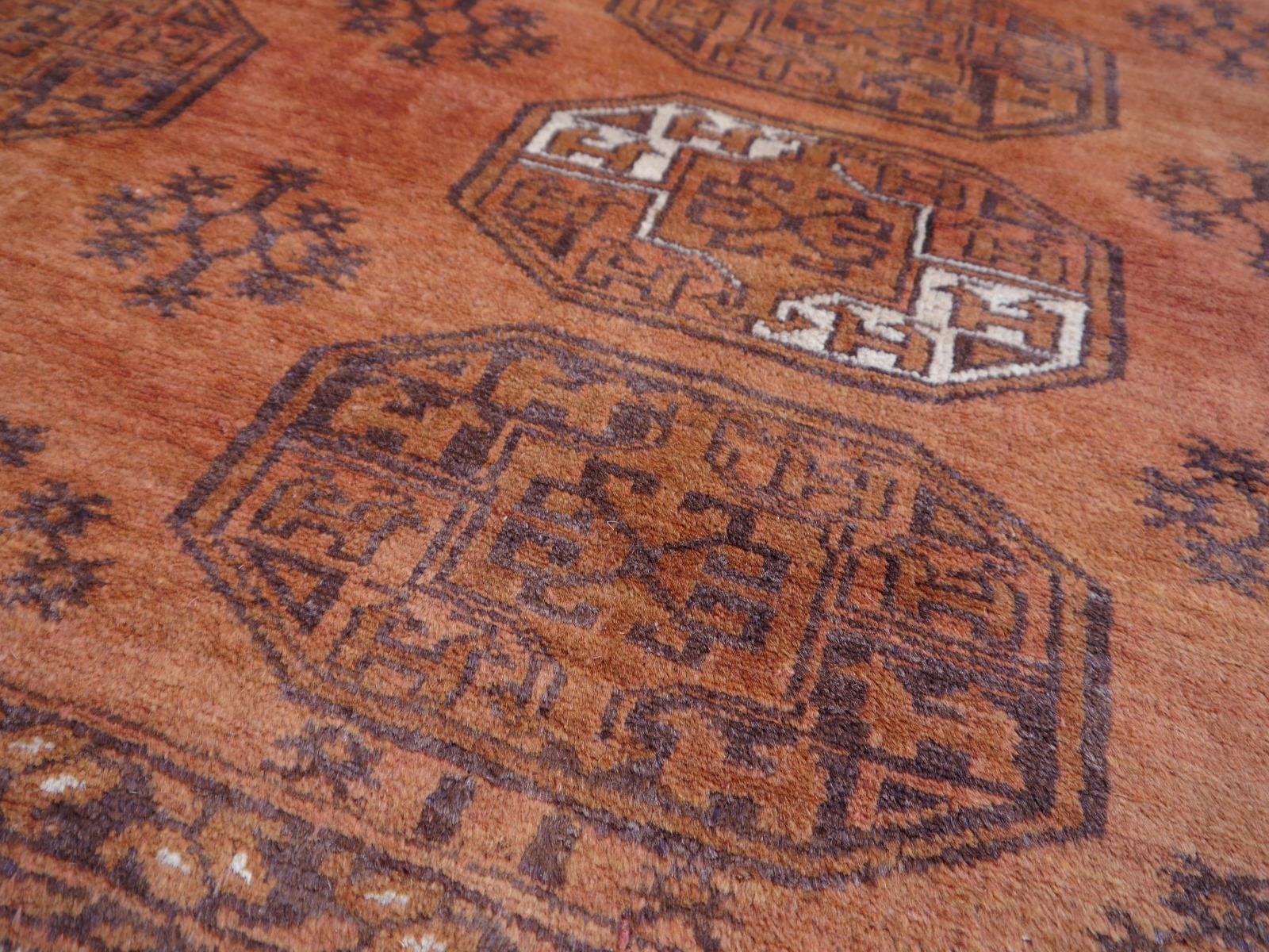 20th Century 10 x 13 ft Oversized Rug Ersari Tribal Turkoman Hand Knotted Semi Antique Carpet For Sale