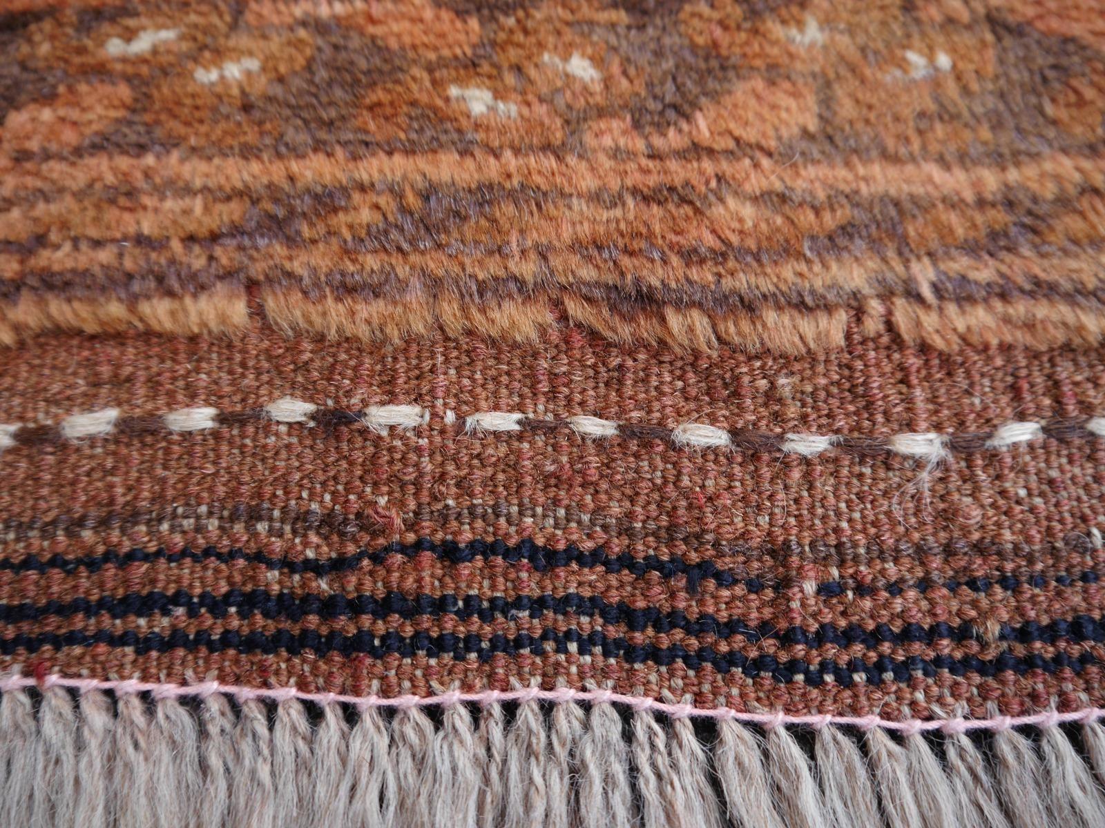 Wool 10 x 13 ft Oversized Rug Ersari Tribal Turkoman Hand Knotted Semi Antique Carpet For Sale