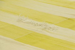 Oversized Rug & Kilim’s Contemporary Kilim in Beige & Yellow Stripes & Patterns