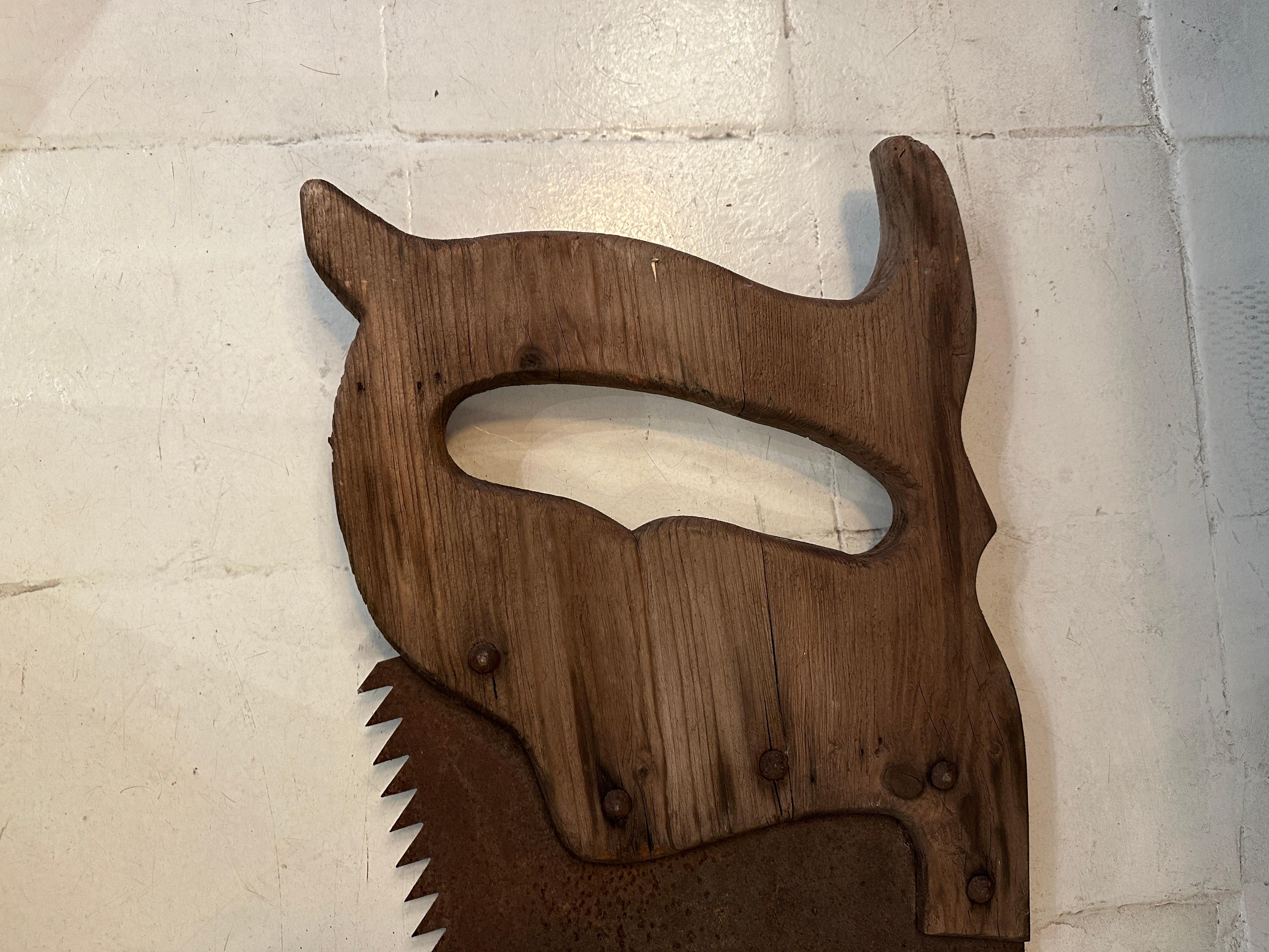 Oversized Saw with (Don't wait for your opportunity, get up and work hard) For Sale 4