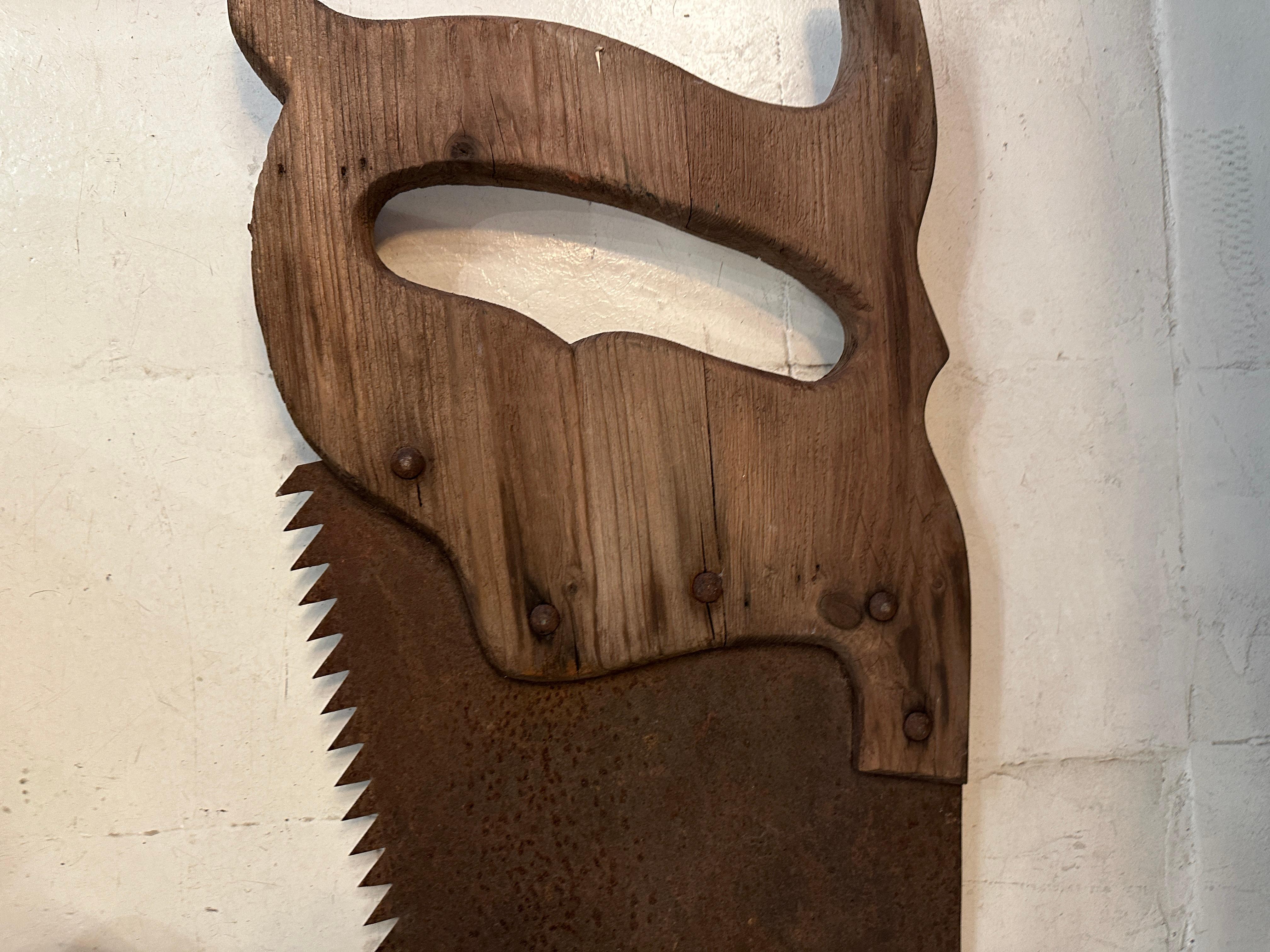 Oversized Saw with (Don't wait for your opportunity, get up and work hard) For Sale 5
