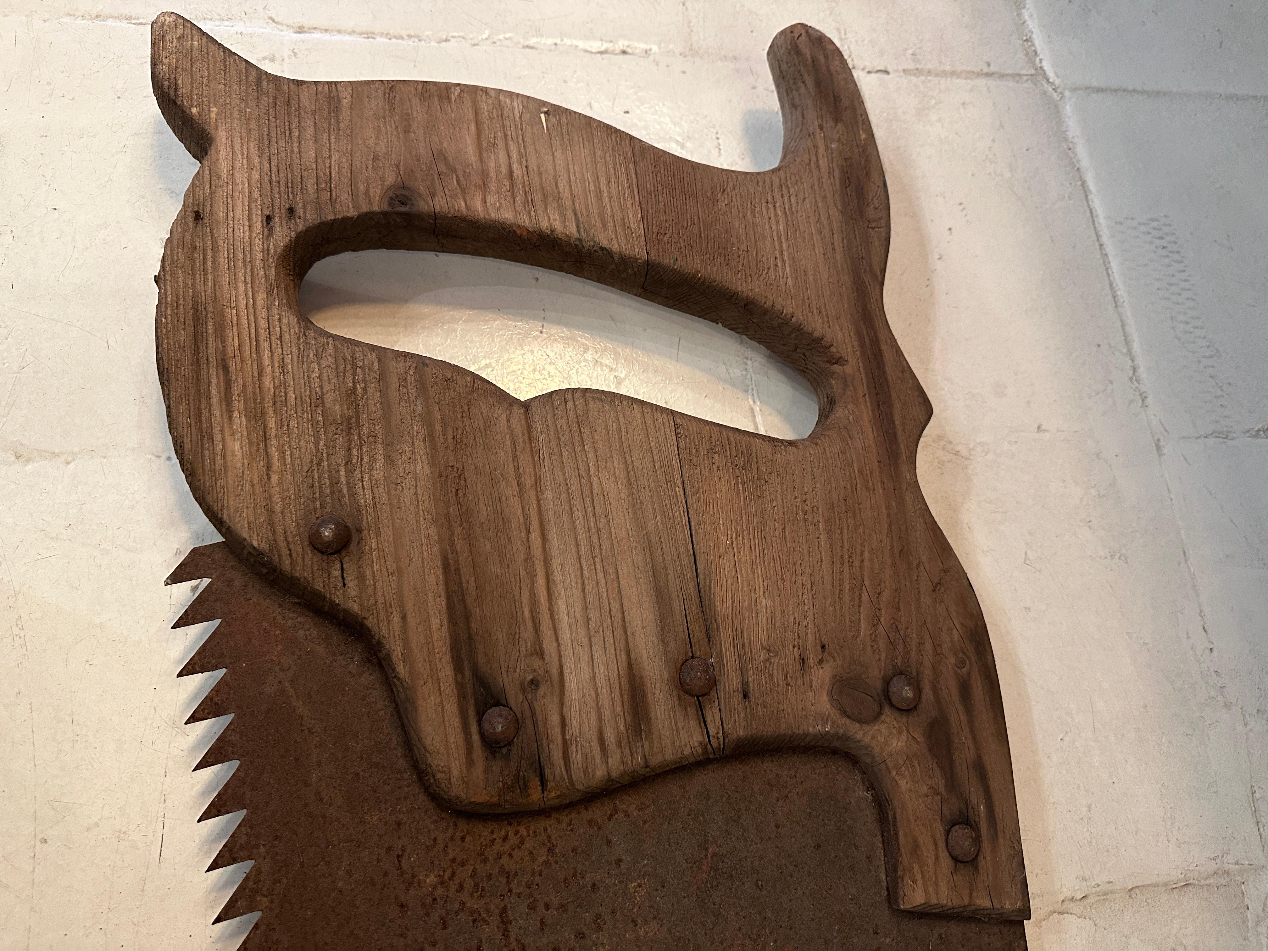 Oversized Saw with (Don't wait for your opportunity, get up and work hard) For Sale 6