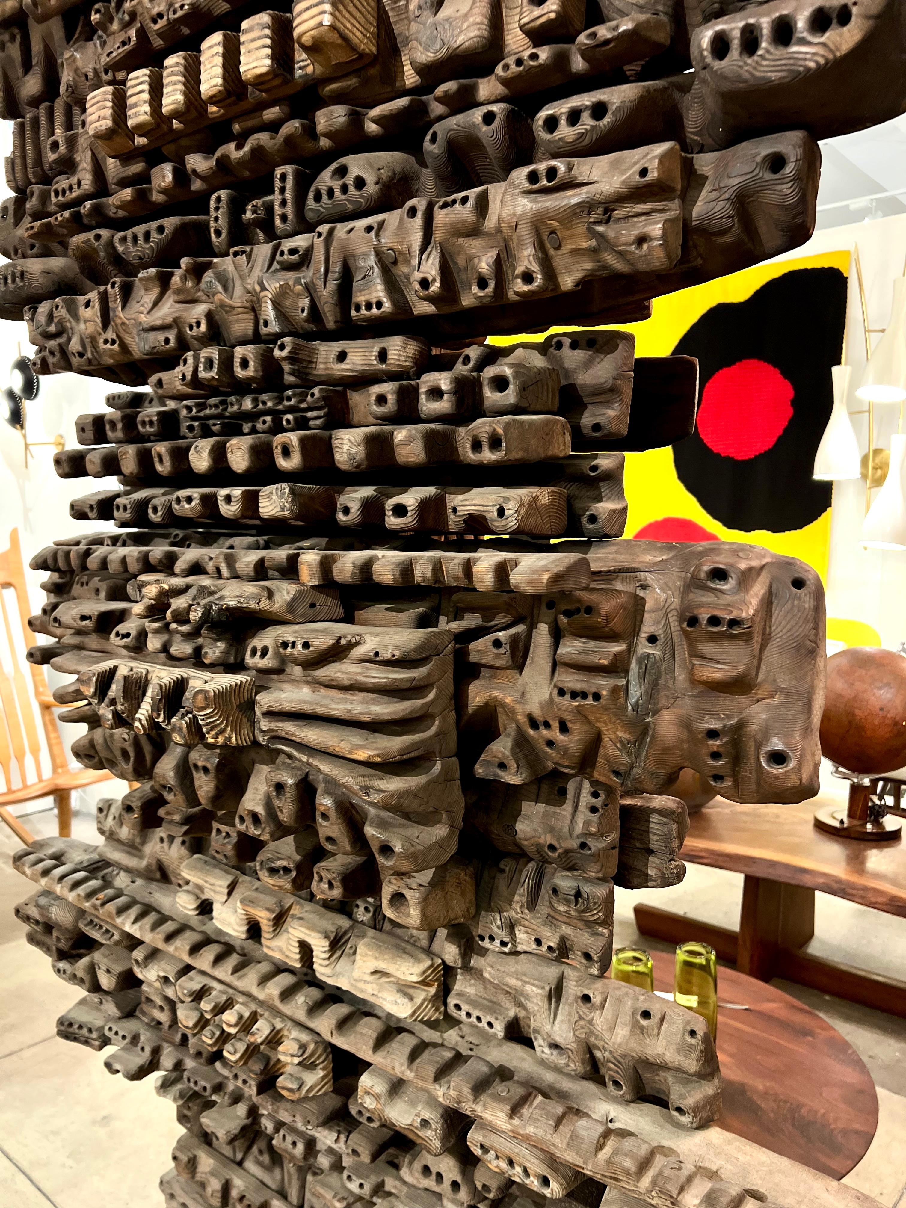 Oversized Sculptural Wood Artwork by Hugo Rodriguez 5