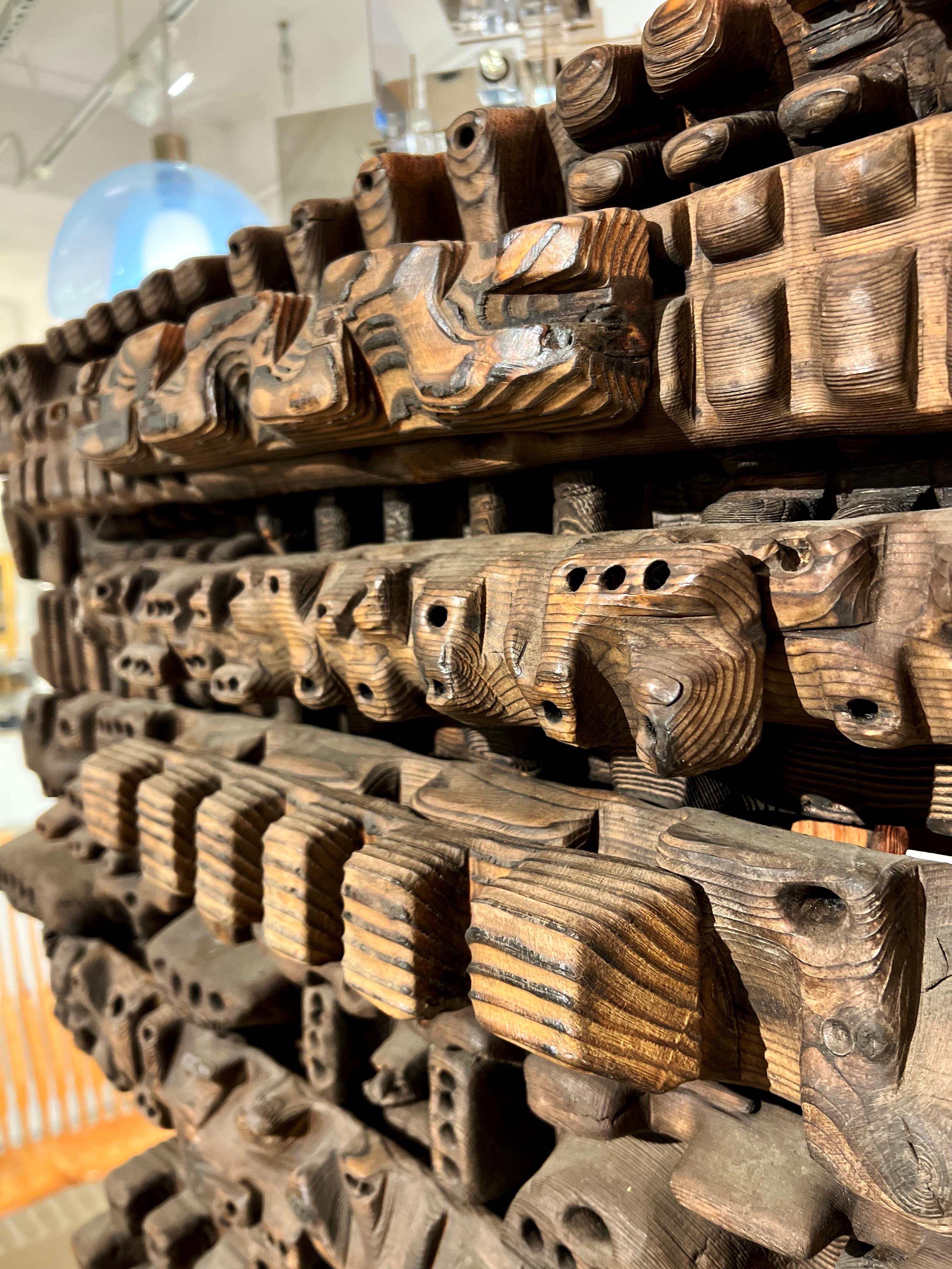 Oversized Sculptural Wood Artwork by Hugo Rodriguez 7