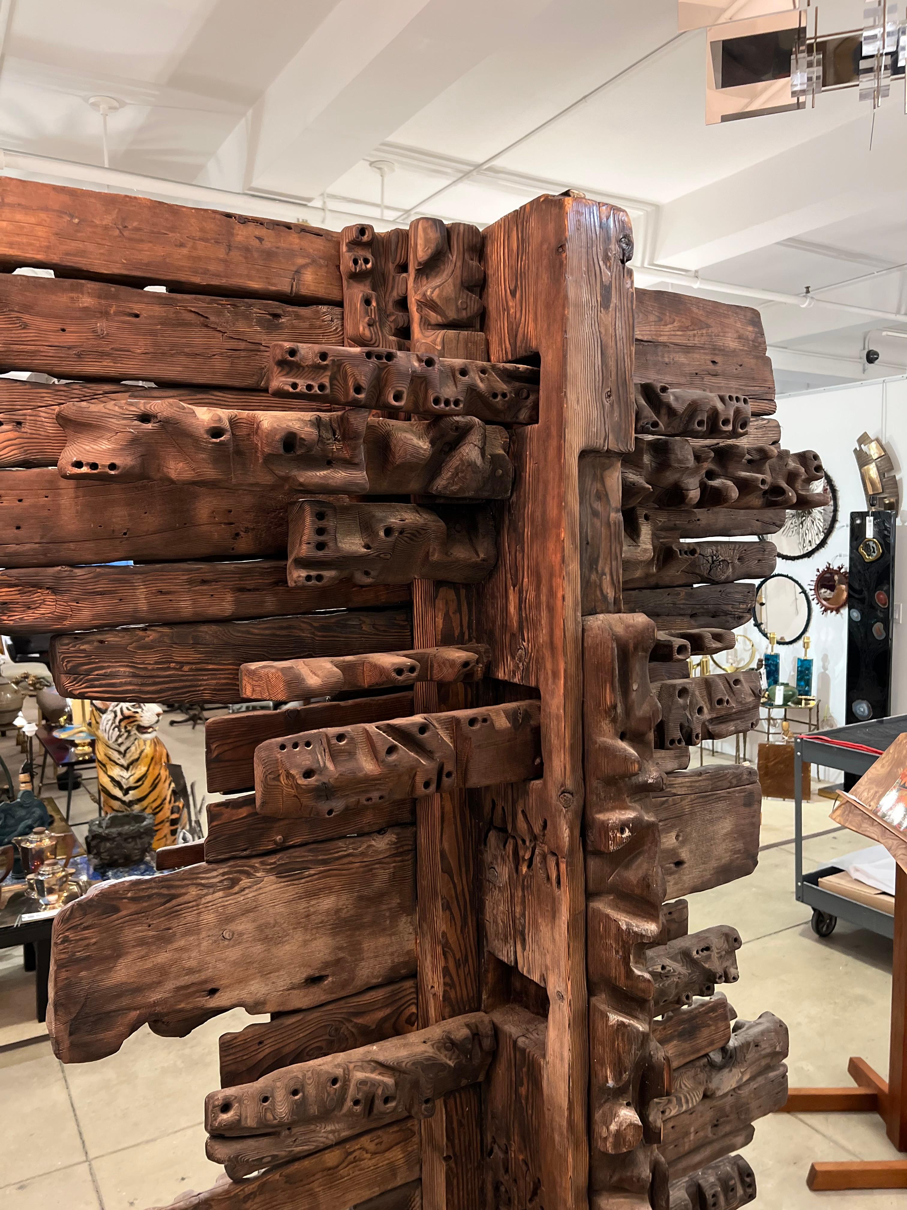 Oversized Sculptural Wood Artwork by Hugo Rodriguez 11