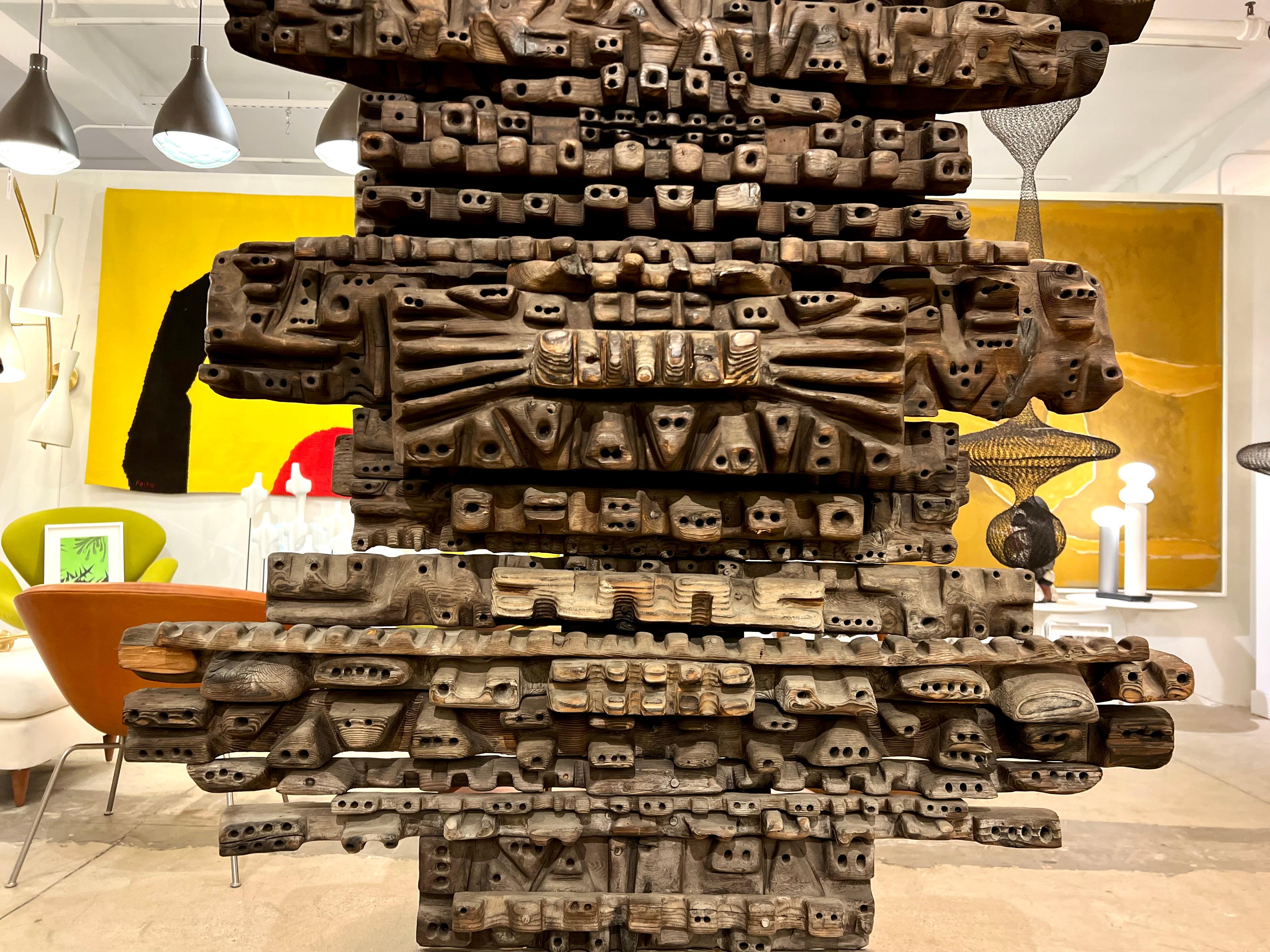 Oversized Sculptural Wood Artwork by Hugo Rodriguez 2