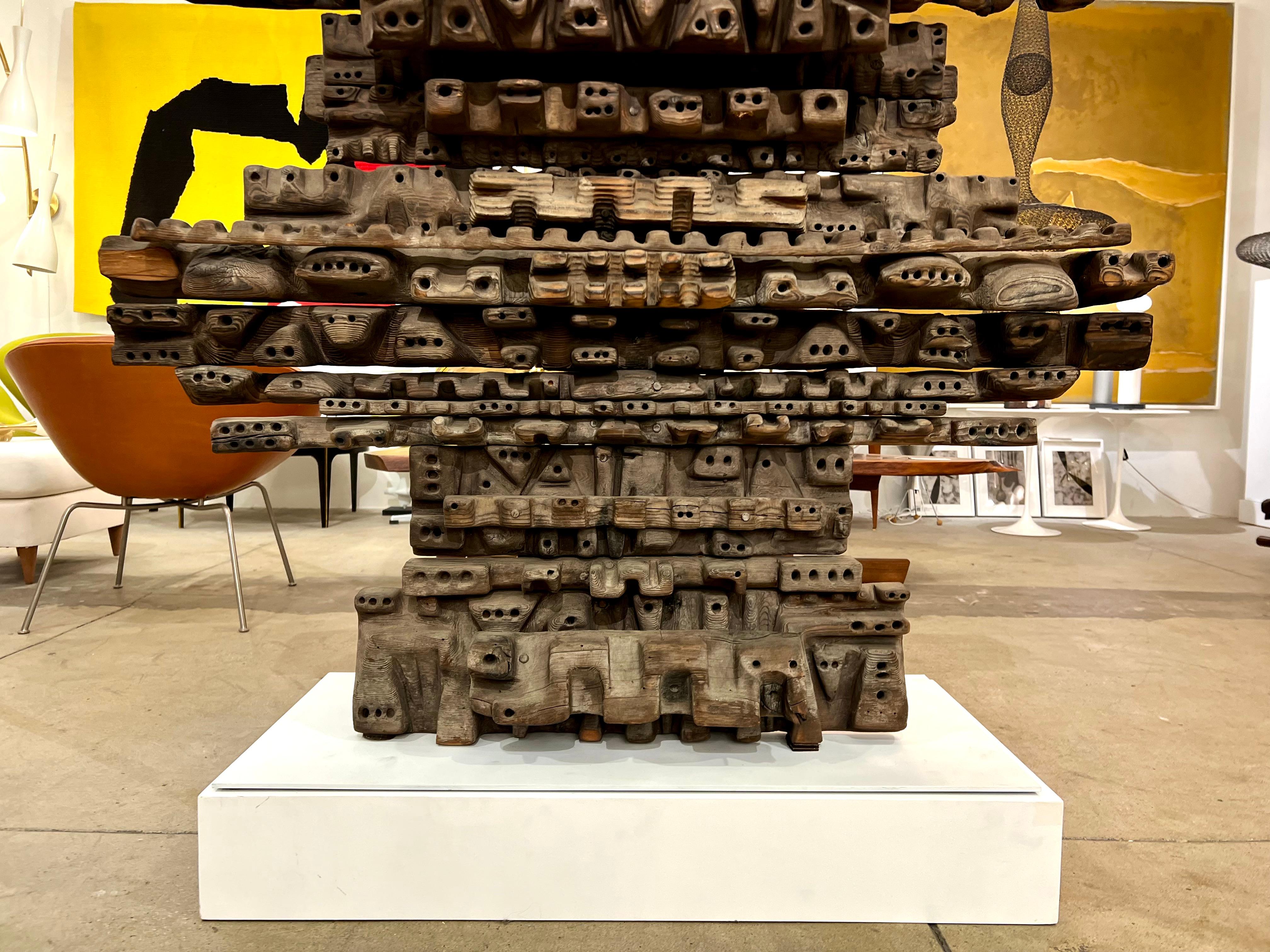 Oversized Sculptural Wood Artwork by Hugo Rodriguez 3