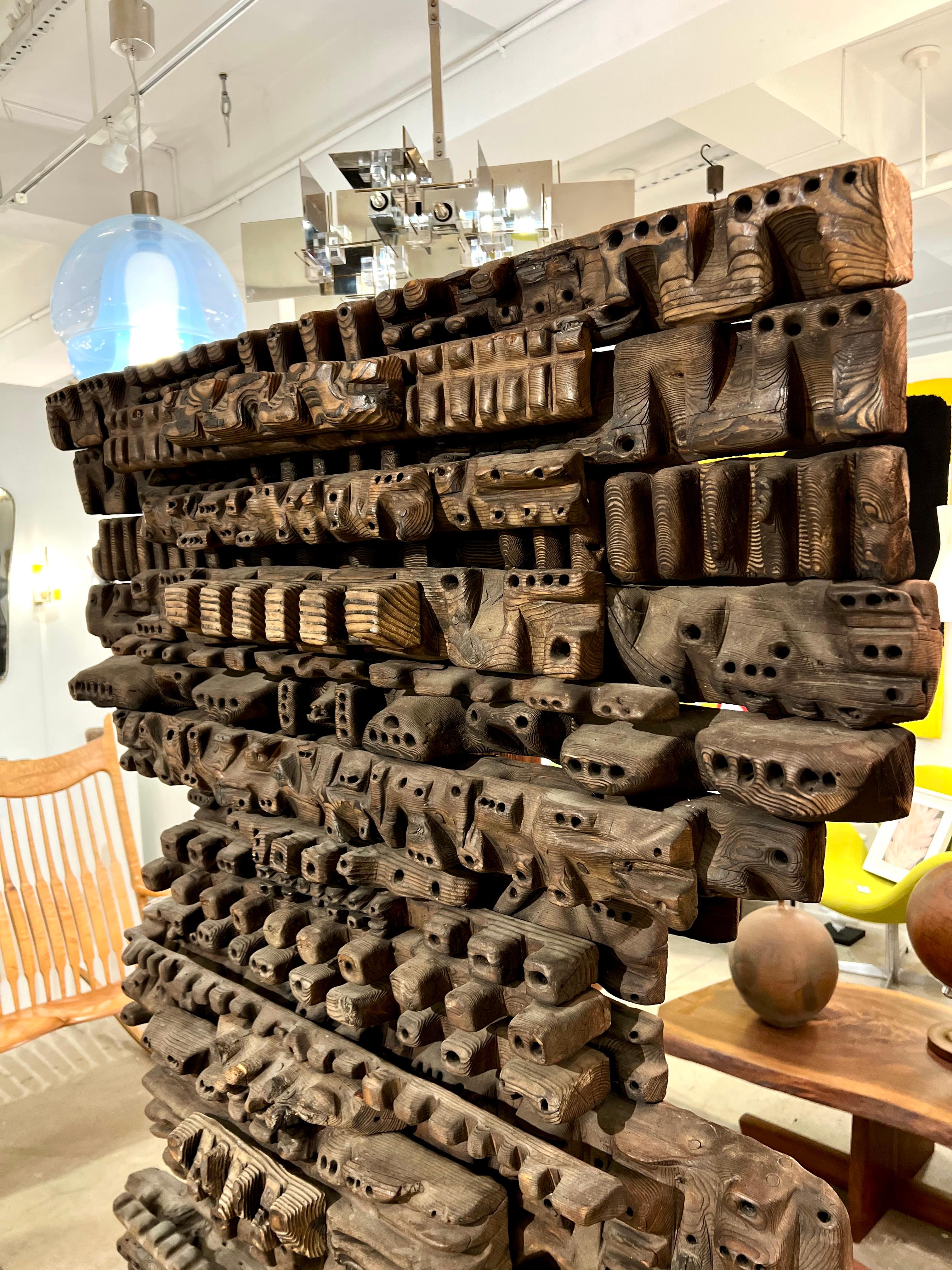 Oversized Sculptural Wood Artwork by Hugo Rodriguez 4