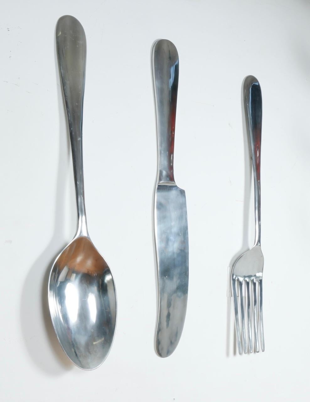giant fork spoon and knife wall decor