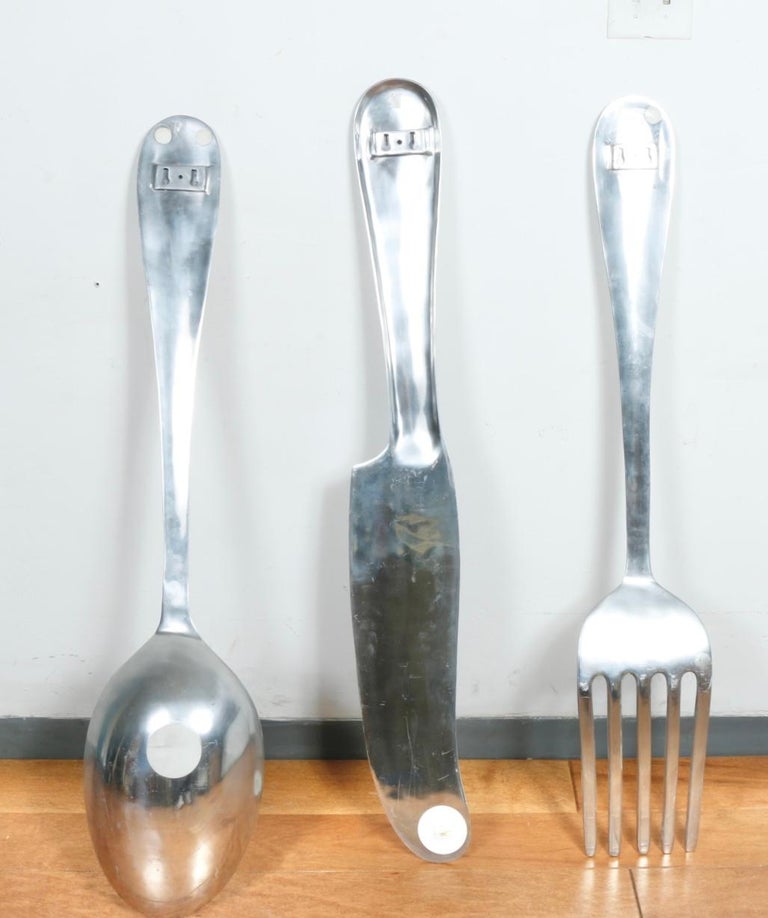 Oversized Set of Kitchen Utensils Wall Decor For Sale at 1stDibs