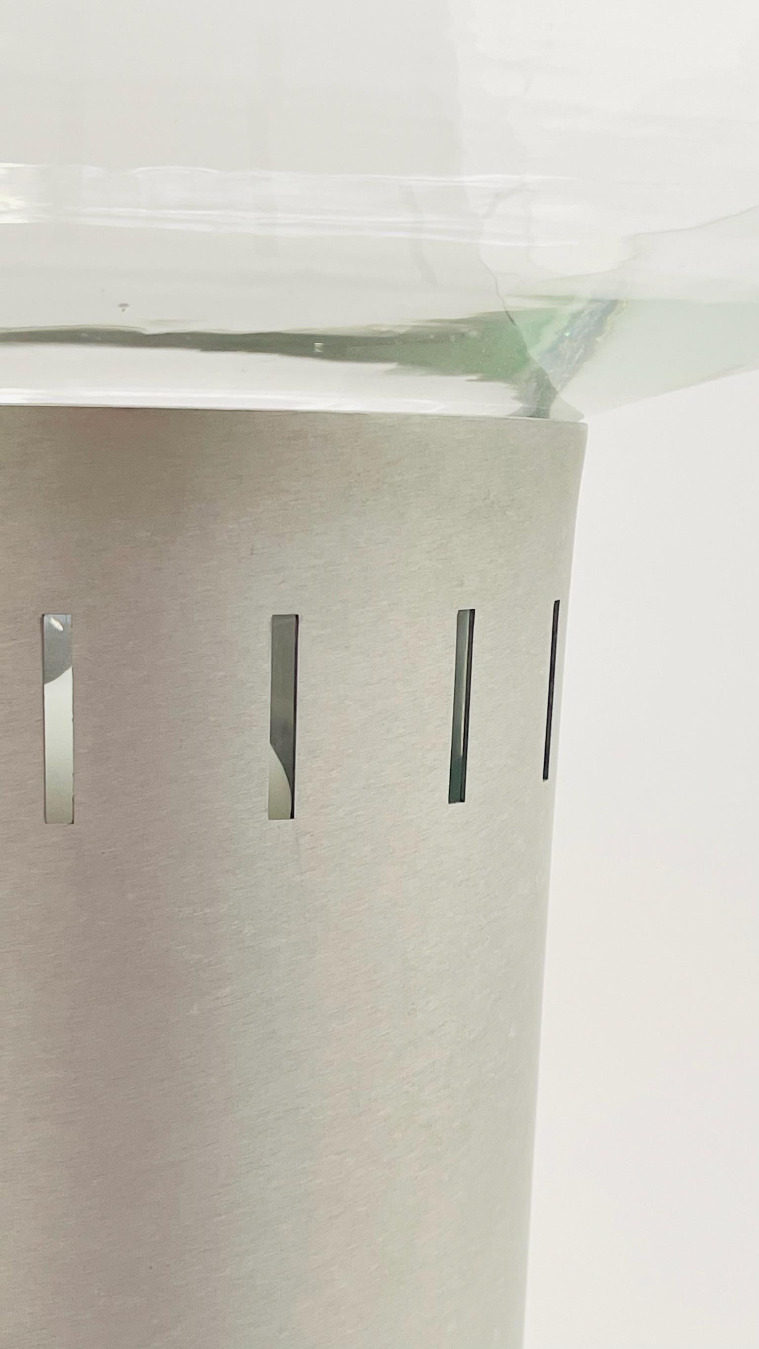 Lámpara de sobremesa de cristal de Murano con pantalla sobredimensionada finales del siglo XX en venta