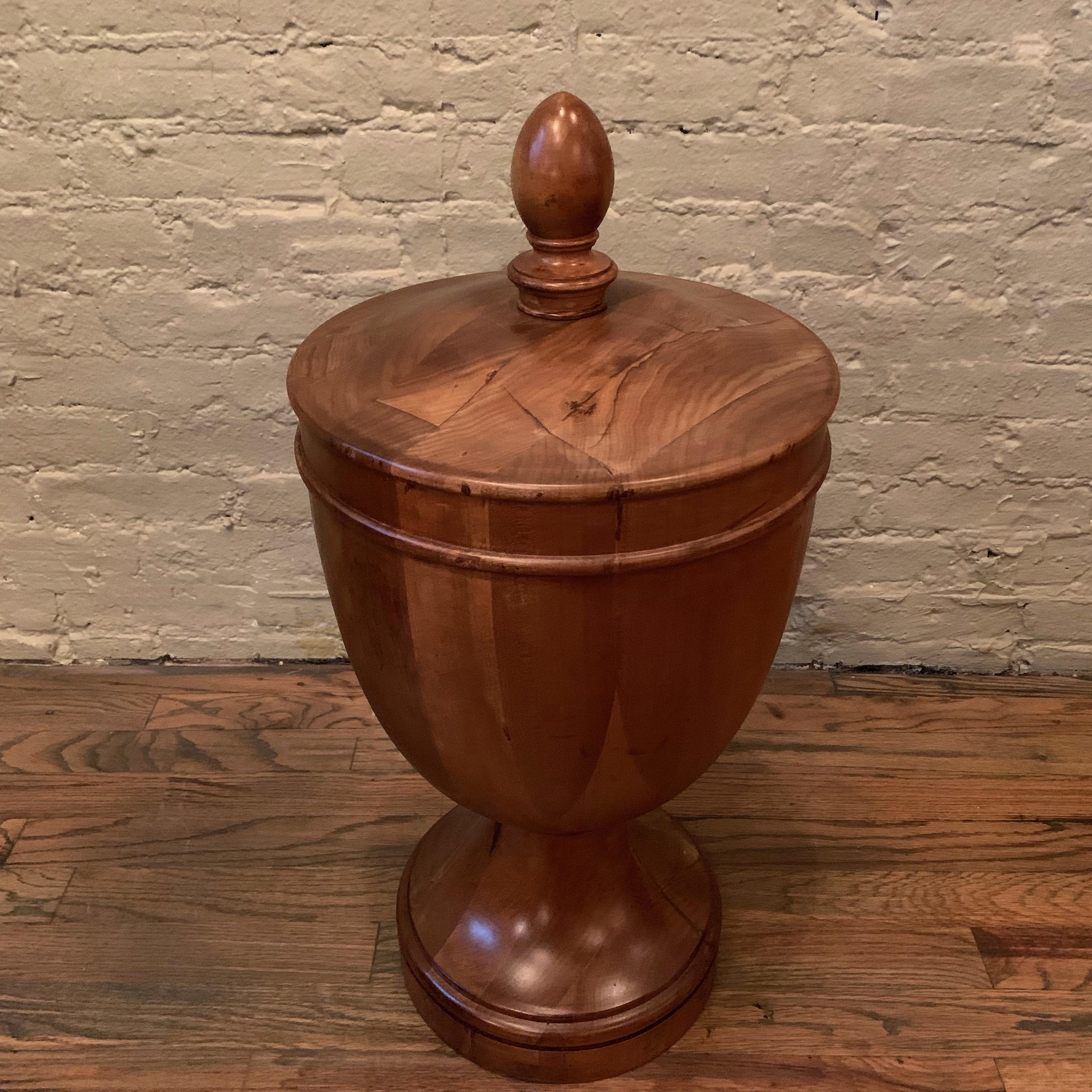 American Oversized Solid Mahogany Craftsman Finial Ornament For Sale