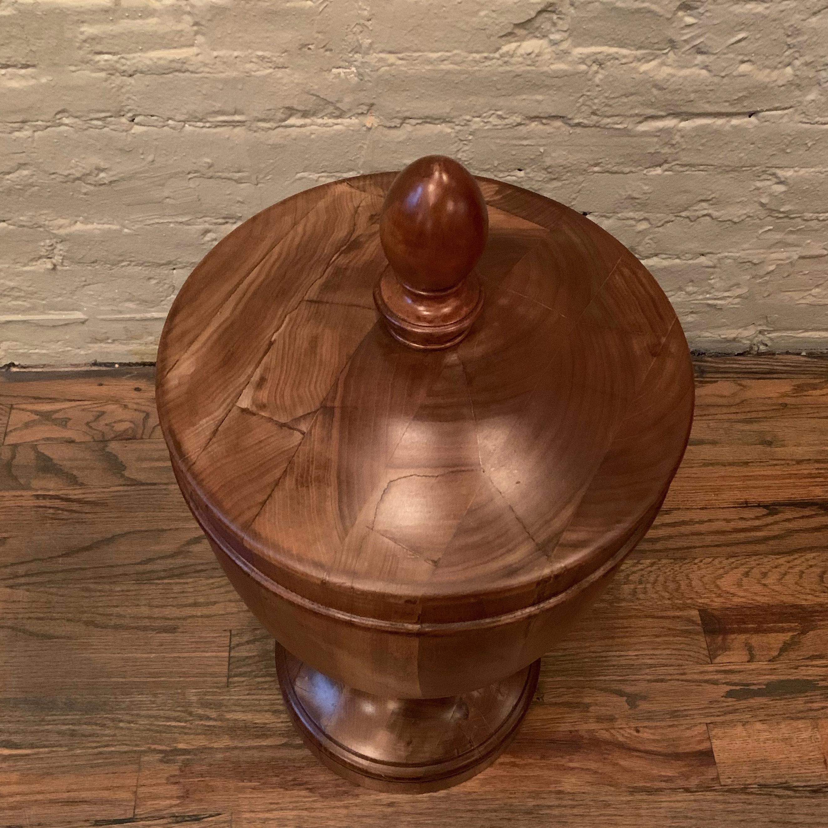 Oversized Solid Mahogany Craftsman Finial Ornament For Sale 1