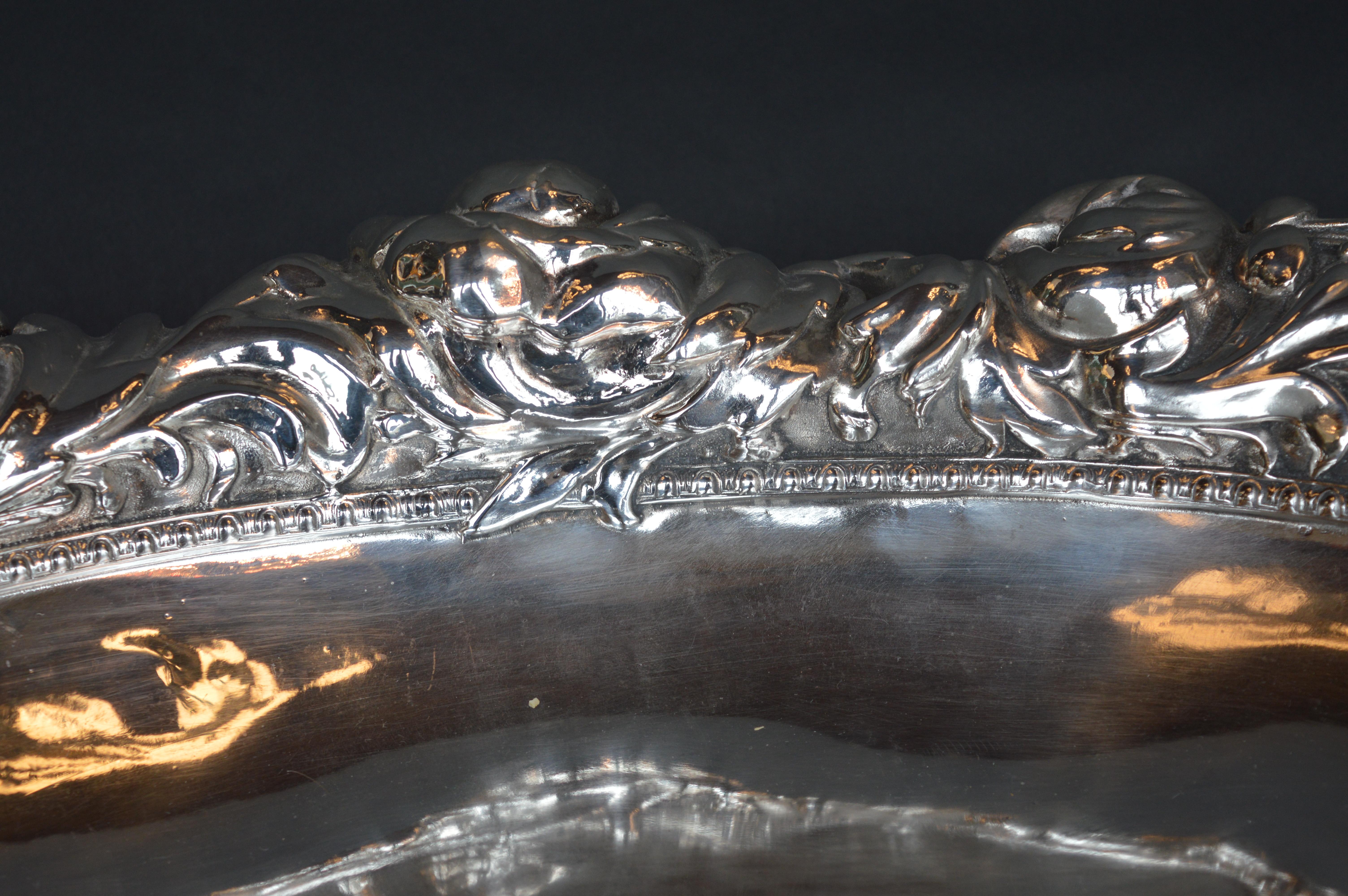 19th Century Oversized Sterling Silver Centre Serving Dish