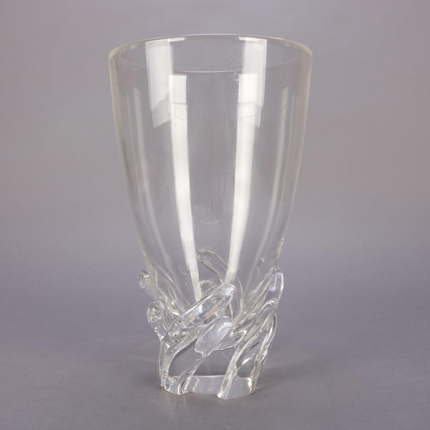 Oversized Steuben Crystal Phoenix Vase #8036, Signed, 20th Century In Good Condition In Big Flats, NY
