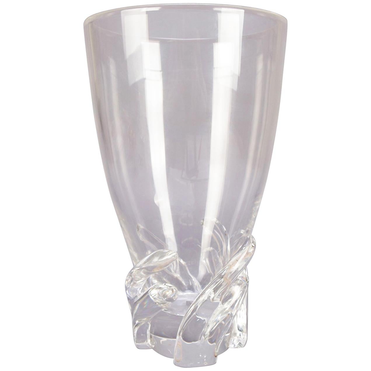 Oversized Steuben Crystal Phoenix Vase #8036, Signed, 20th Century
