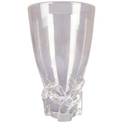 Vintage Oversized Steuben Crystal Phoenix Vase #8036, Signed, 20th Century