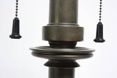 Oversized Stiffel Brass Table Lamp with Double Socket