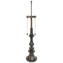 Oversized Stiffel Brass Table Lamp with Double Socket