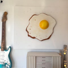 Oversized Sunny Side Up Egg Sculpture, 2022 USA