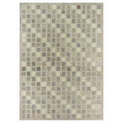 Tappeto oversize a trama piatta di design svedese in lana naturale di Doris Leslie Blau