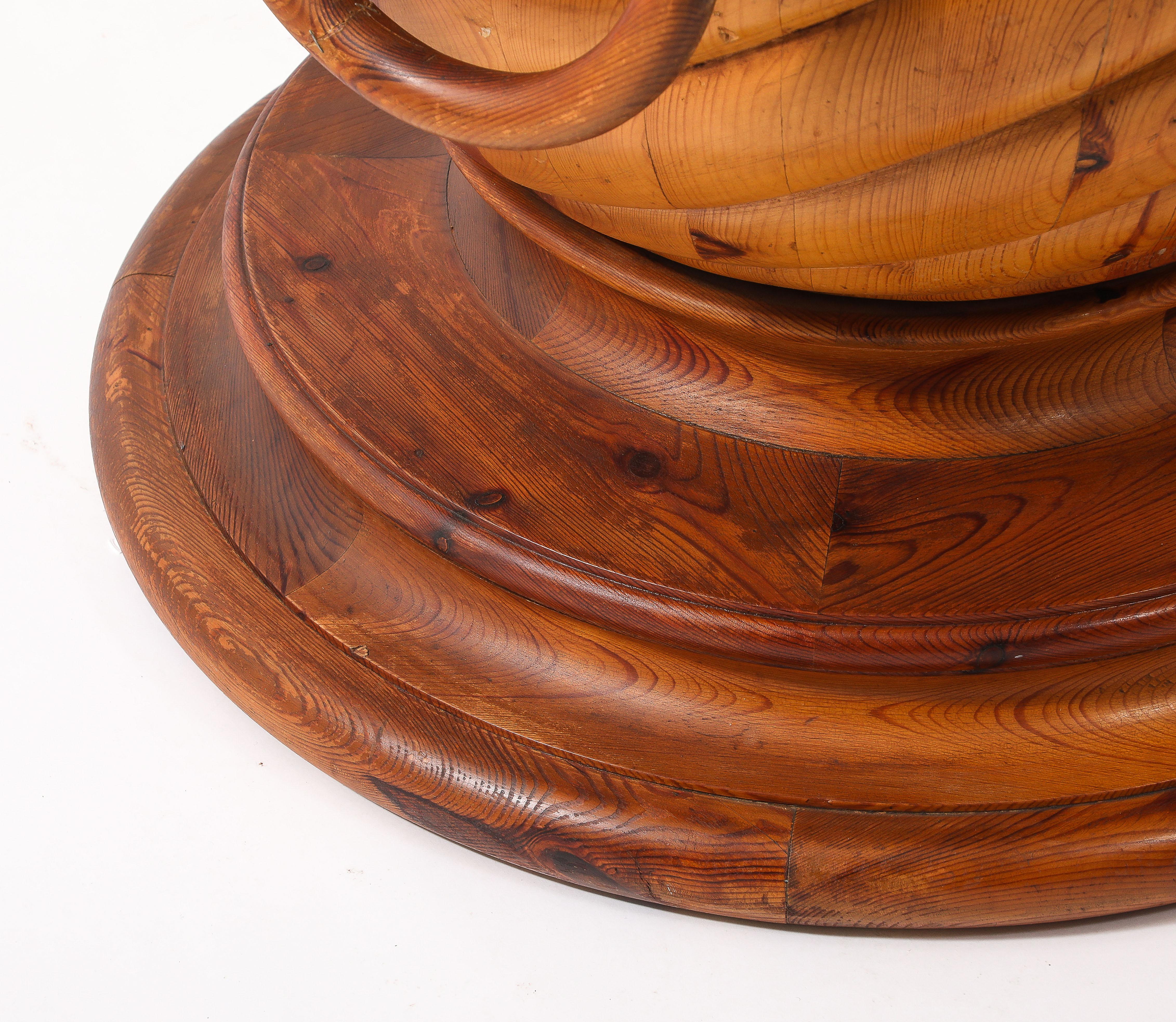 Jardinière surdimensionnée en pin suédois, Suède, années 1960 en vente 9