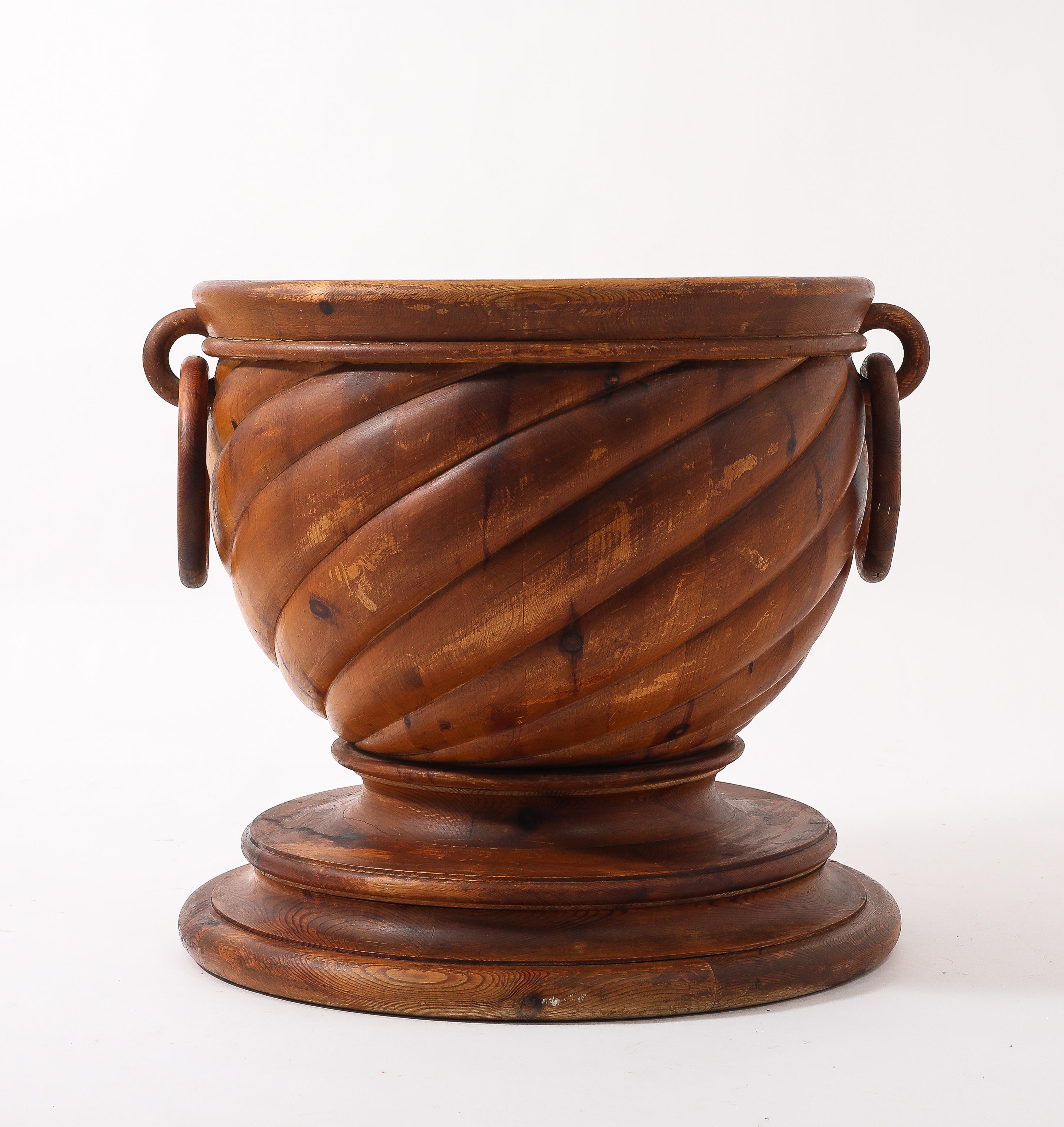 Suédois Jardinière surdimensionnée en pin suédois, Suède, années 1960 en vente