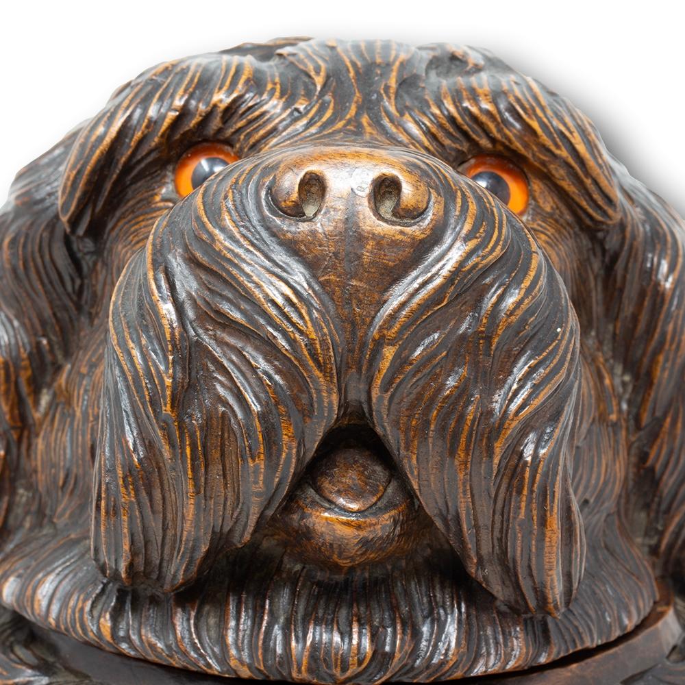 Oversized Swiss Black Forest Dog Tobacco Jar For Sale 6
