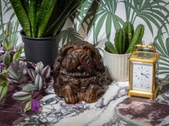 Oversized Swiss Black Forest Dog Tobacco Jar