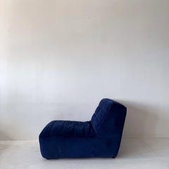 Oversized Timothy Oulton Blue Velvet Club Chair – Modular Sectional Seat