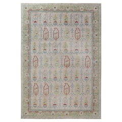 Oversized Traditional-Style Oushak Beige Rug "Coralvine" by Doris Leslie Blau