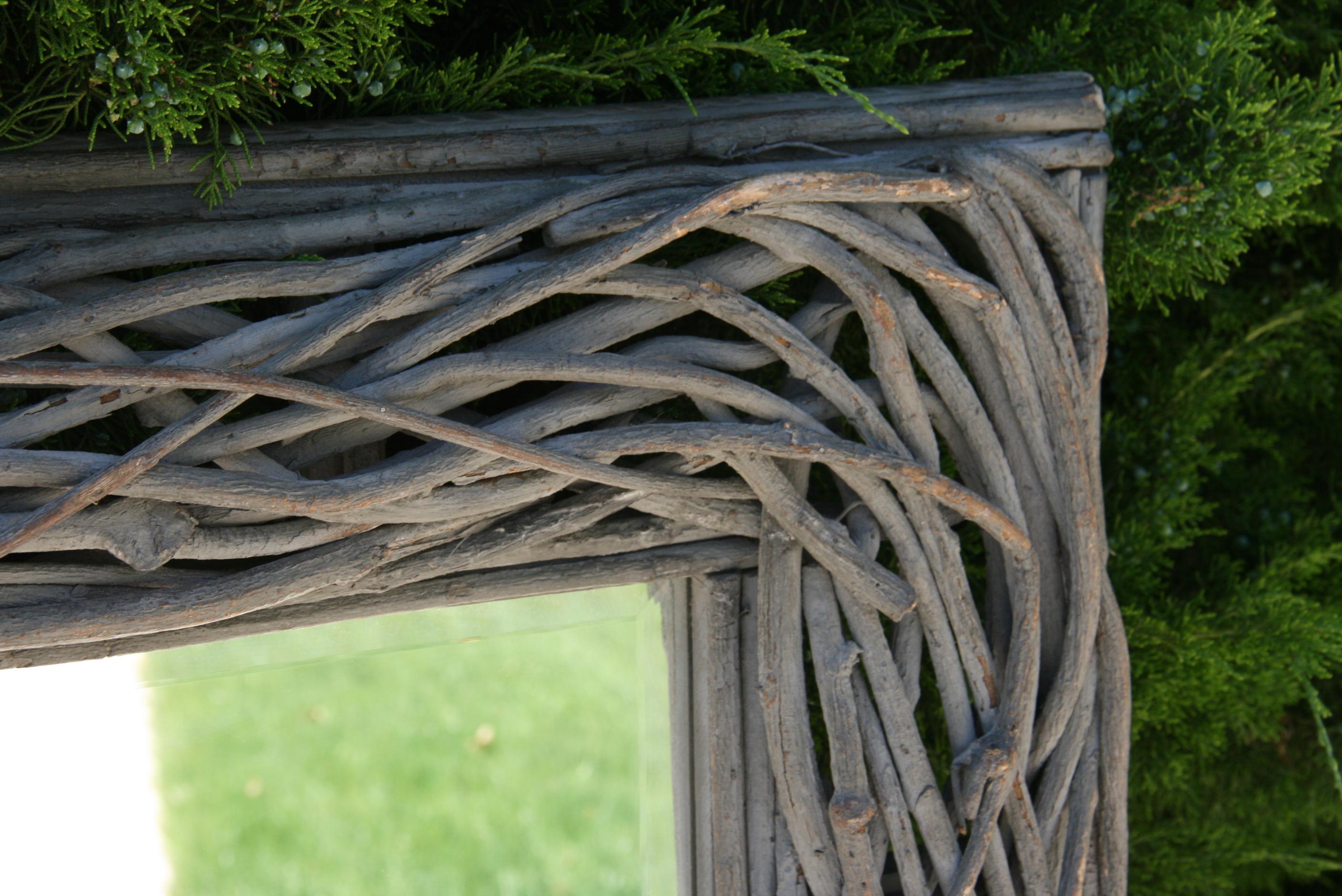 Specchio Twig oversize con vetro smussato in vendita 4