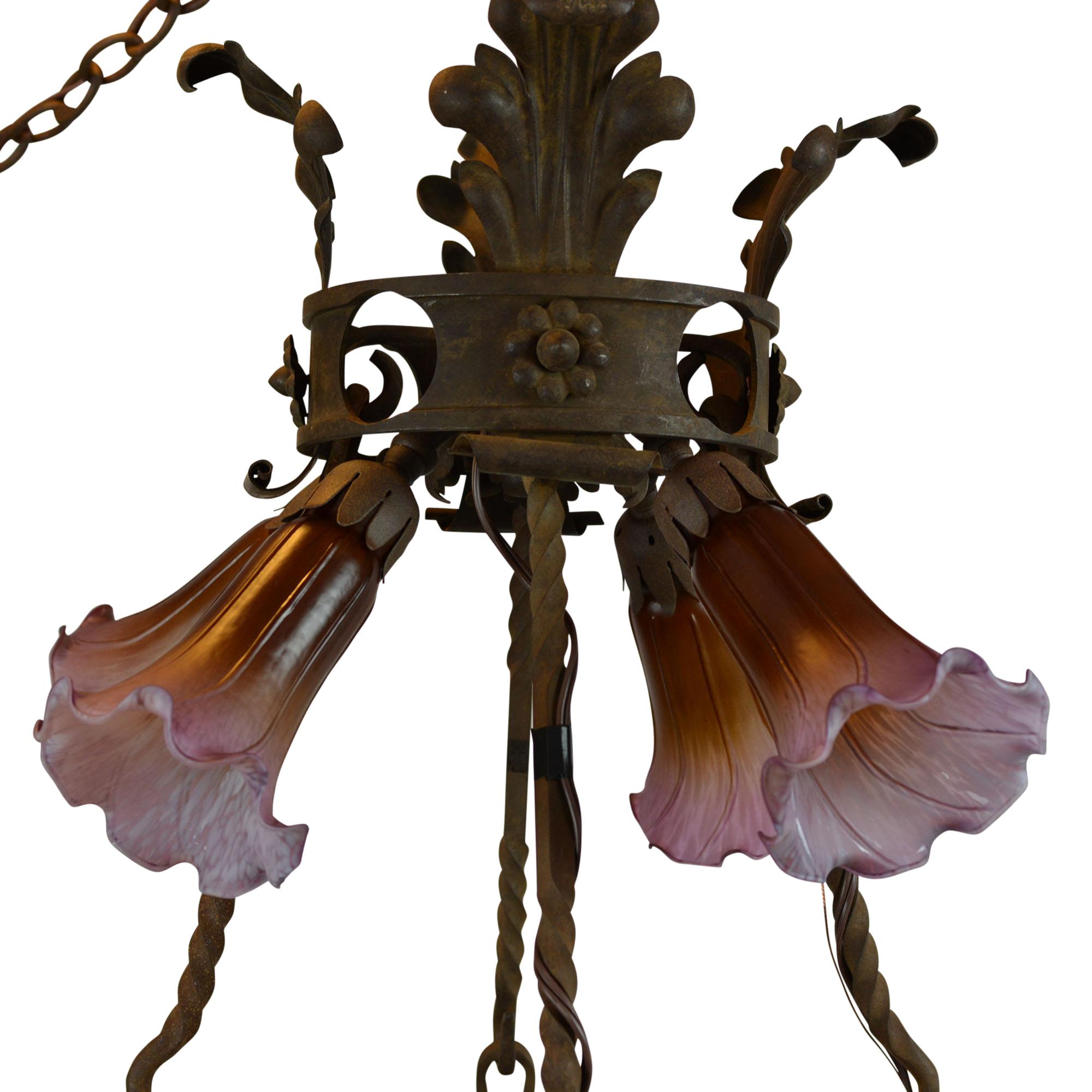 Oversized Unique Antique Metal Chandelier 16-Light Two-Tier For Sale 8