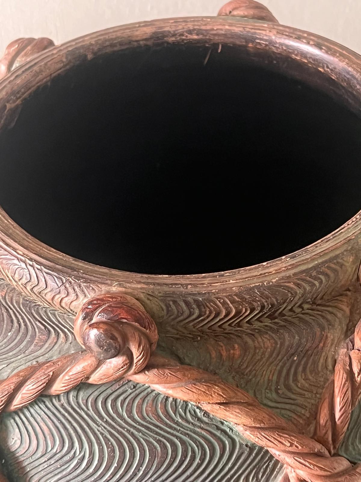 Mid-20th Century Oversized Vase In Terracotta, Italian c.50's By Ugo Zaccagnini
