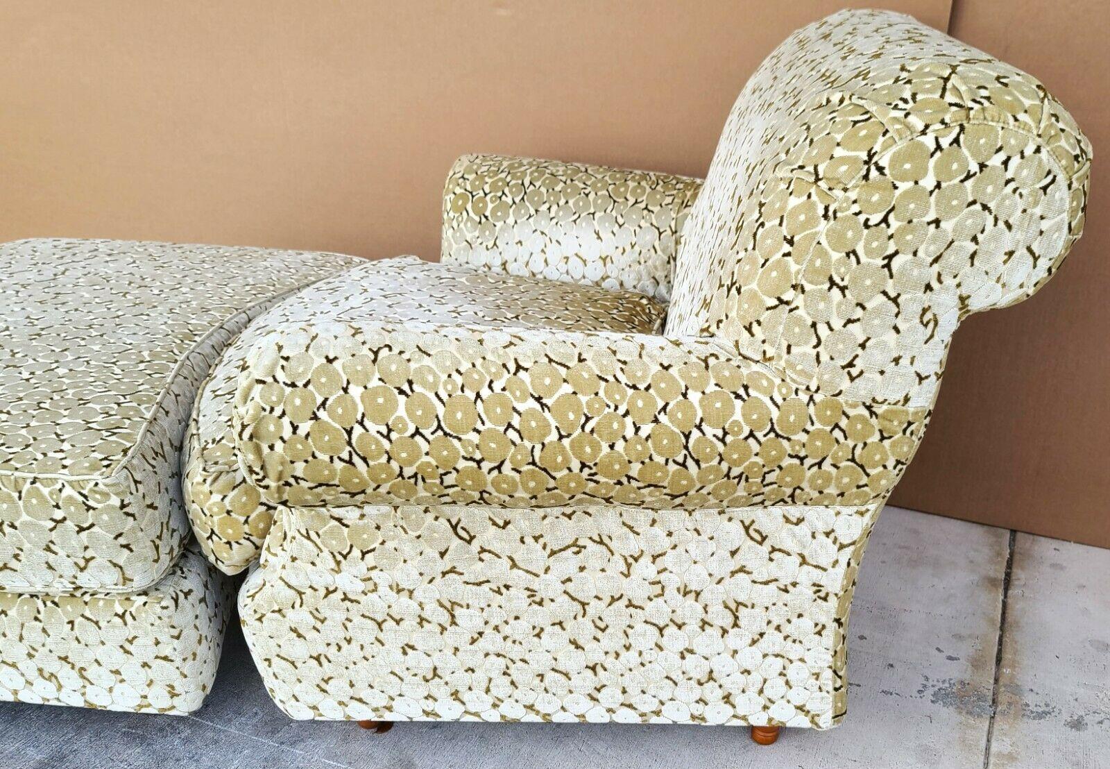 Offering One Of Our Recent Palm Beach Estate Fine Furniture Acquisitions Of A
Oversized Velvet Slip Covered Lounge Chair & Ottoman by ALIVAR of Italy
Slip covers are secured tightly with Velcro underneath chair and ottoman.
Cushions are foam core