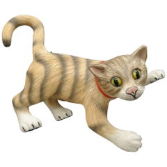 Oversized Vintage 63" Fiberglass Cat Kitten Retail Advertising Store Display